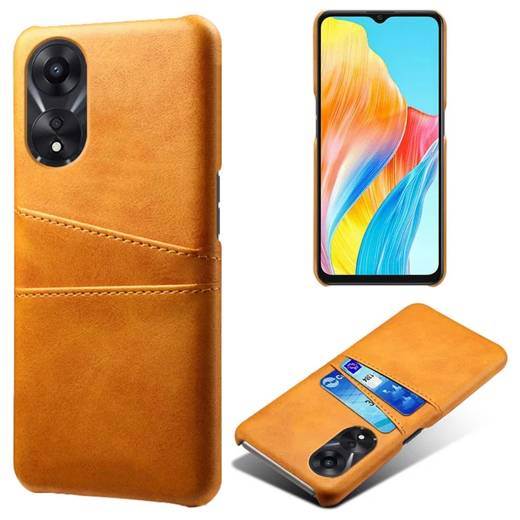 For Oppo A38 4G / A18 4G Case Drop-proof PU Leather+PC Phone Protector with 2 Card Holders - Black-Cellmalls