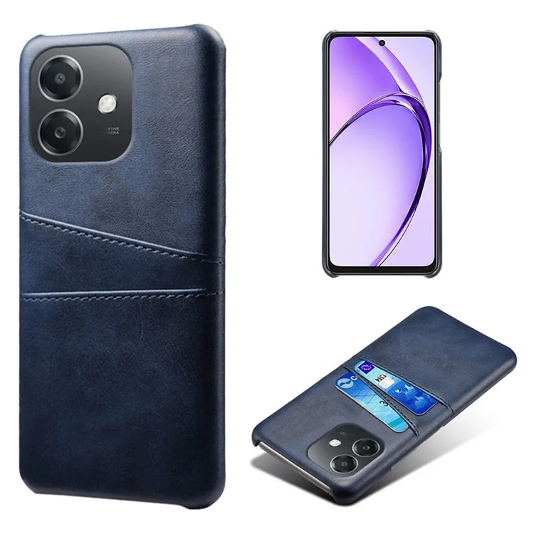 For Oppo A3x 5G (India) Case Dual Card Slots PU Leather + Hard PC Phone Cover - Orange-Cellmalls