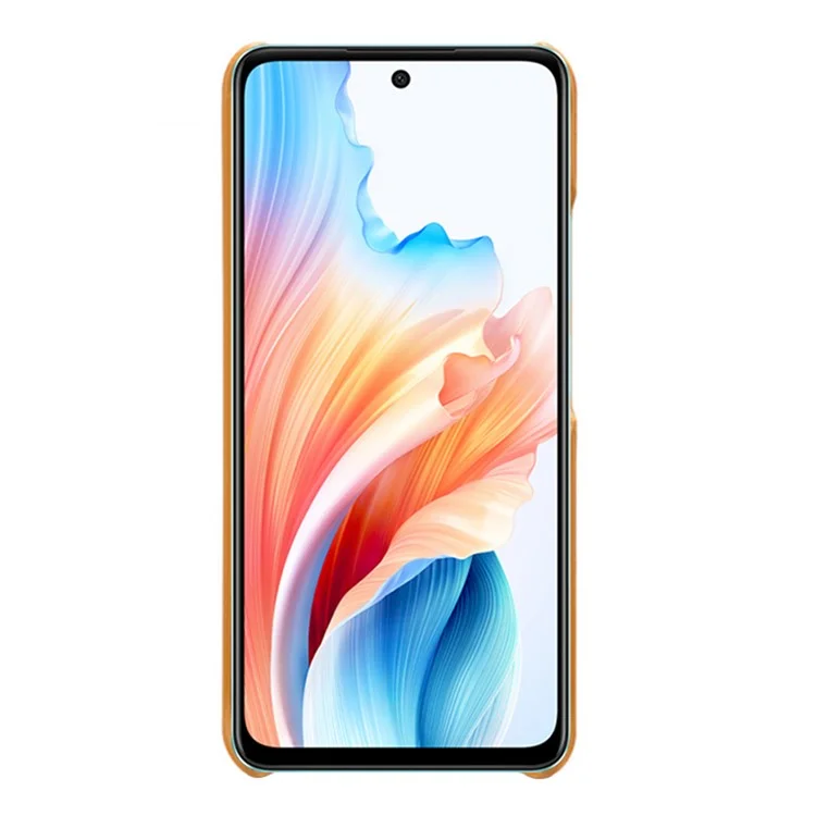 For Oppo A79 5G / A2 5G Shockproof Case Leather+PC Slim Phone Cover with Card Slots - Orange-Cellmalls