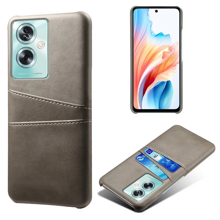 For Oppo A79 5G / A2 5G Shockproof Case Leather+PC Slim Phone Cover with Card Slots - Orange-Cellmalls