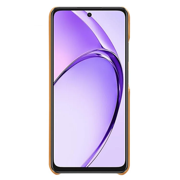 For Oppo A3x 5G (India) Case Dual Card Slots PU Leather + Hard PC Phone Cover - Orange-Cellmalls