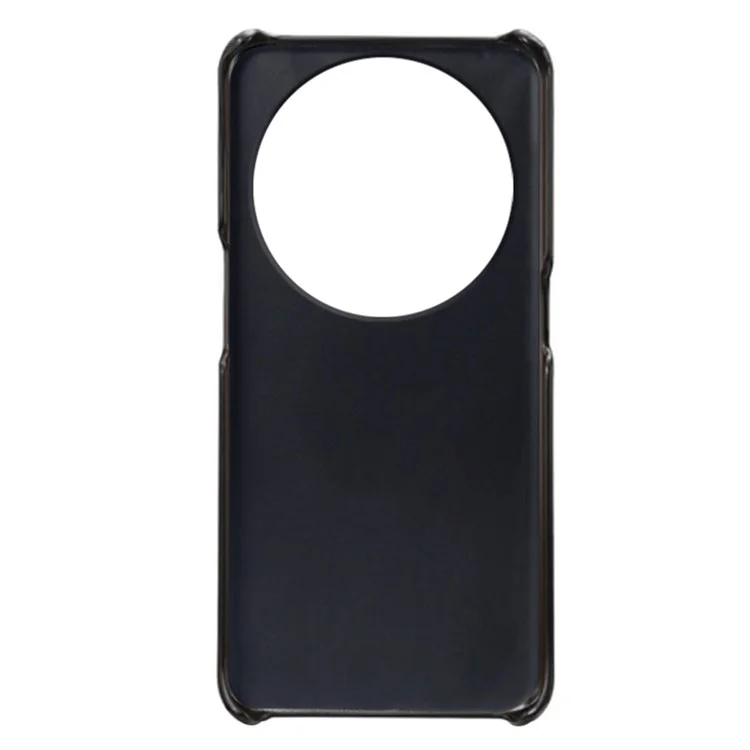 Dual Card Slots Phone Case for Oppo Find X6 , Scratch Resistant PU Leather Coated PC Cover - Black-Cellmalls