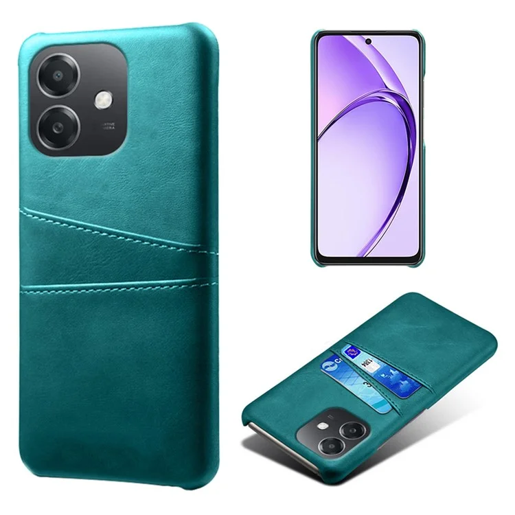 For Oppo A3x 5G (India) Case Dual Card Slots PU Leather + Hard PC Phone Cover - Orange-Cellmalls