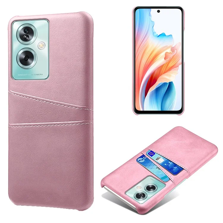 For Oppo A79 5G / A2 5G Shockproof Case Leather+PC Slim Phone Cover with Card Slots - Orange-Cellmalls