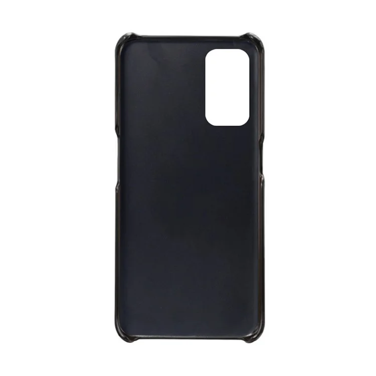 KSQ Double Card Slots PU Leather Coated PC Shell Cover Case for Oppo A74 5G / A54 5G / A93 5G - Black-Cellmalls