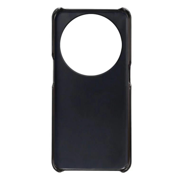 Phone Case for Oppo Find X6 Pro Back Shell, Dual Card Slots PU Leather Coated PC Cover - Black-Cellmalls