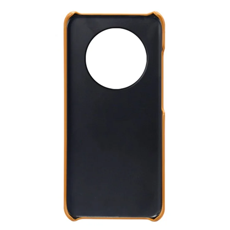 For Oppo Reno12 F 5G Case Dual Card Slots PU Leather + Hard PC Phone Cover - Orange-Cellmalls