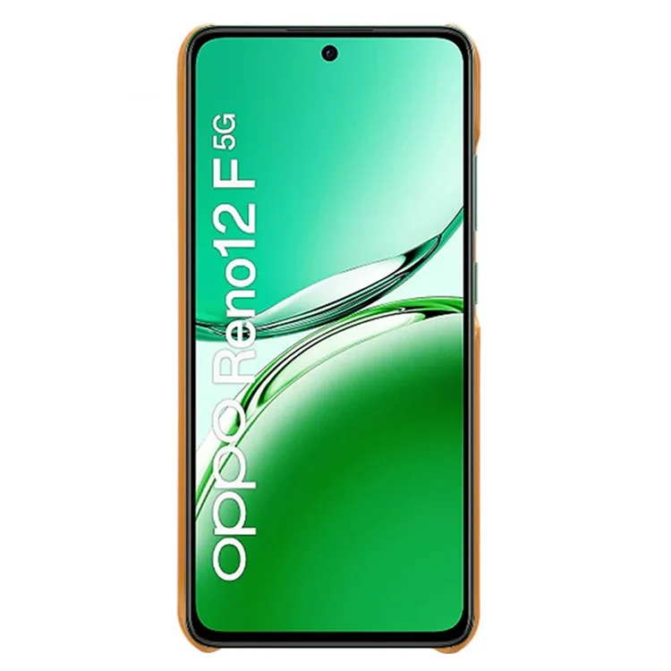 For Oppo Reno12 F 5G Case Dual Card Slots PU Leather + Hard PC Phone Cover - Orange-Cellmalls