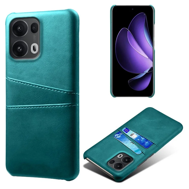 For Oppo Reno13 Pro 5G Case Dual Card Slots PU Leather + Hard PC Phone Cover - Orange-Cellmalls