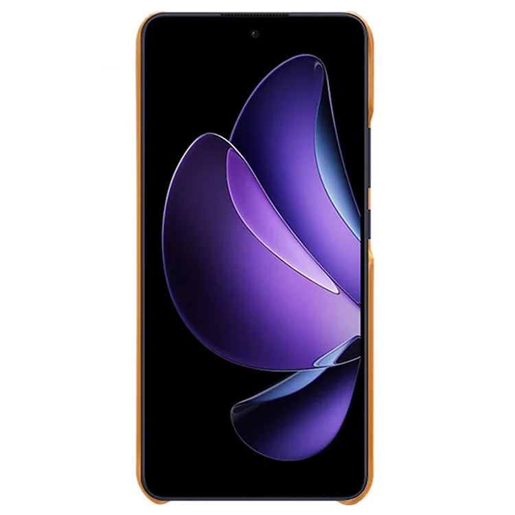 For Oppo Reno13 F 5G Case Dual Card Slots PU Leather + Hard PC Phone Cover - Orange-Cellmalls