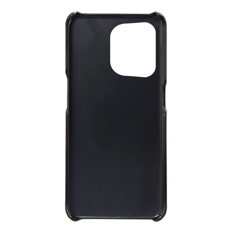 For Oppo Reno8 5G (China) / Reno8 5G (Global) Multipurpose Card Slots Phone Protector PU Leather Coated Hard PC Cover Case - Black-Cellmalls