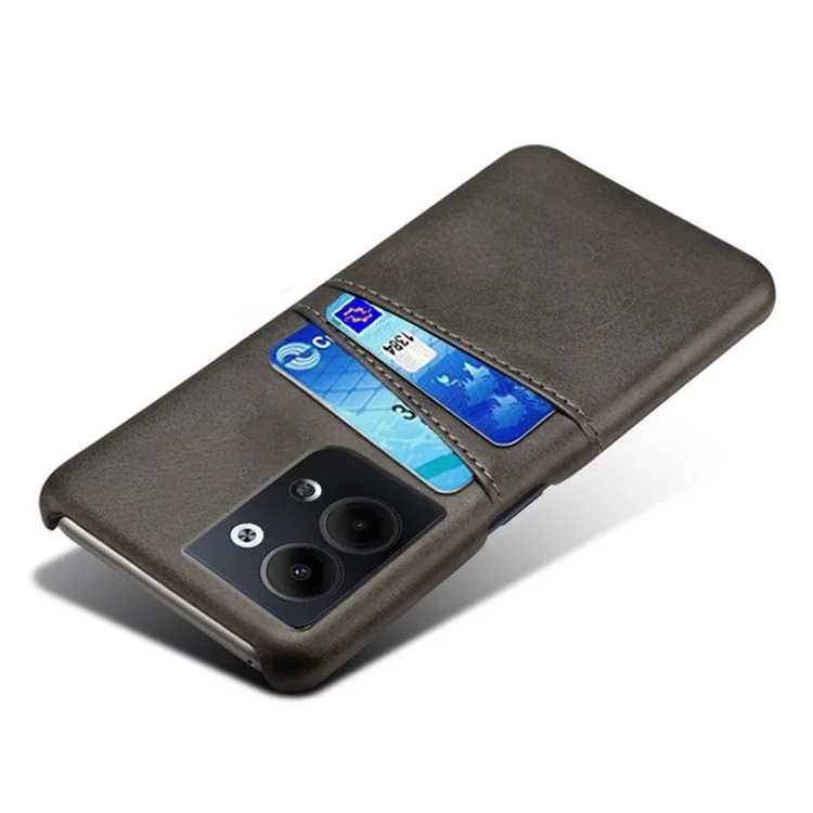 For Oppo Reno9 5G / Reno9 Pro 5G Phone Case with 2 Card Slots Pocket PU Leather + Hard PC Cover - Black-Cellmalls