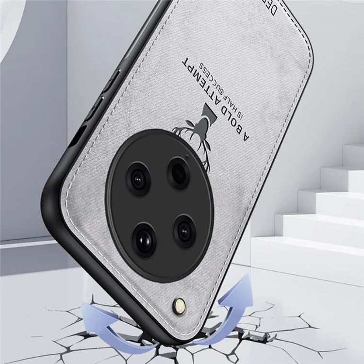 For Oppo Find X8 Pro 5G Case Deer Pattern Cloth Texture PU Leather Hybrid Phone Cover - Black-Cellmalls