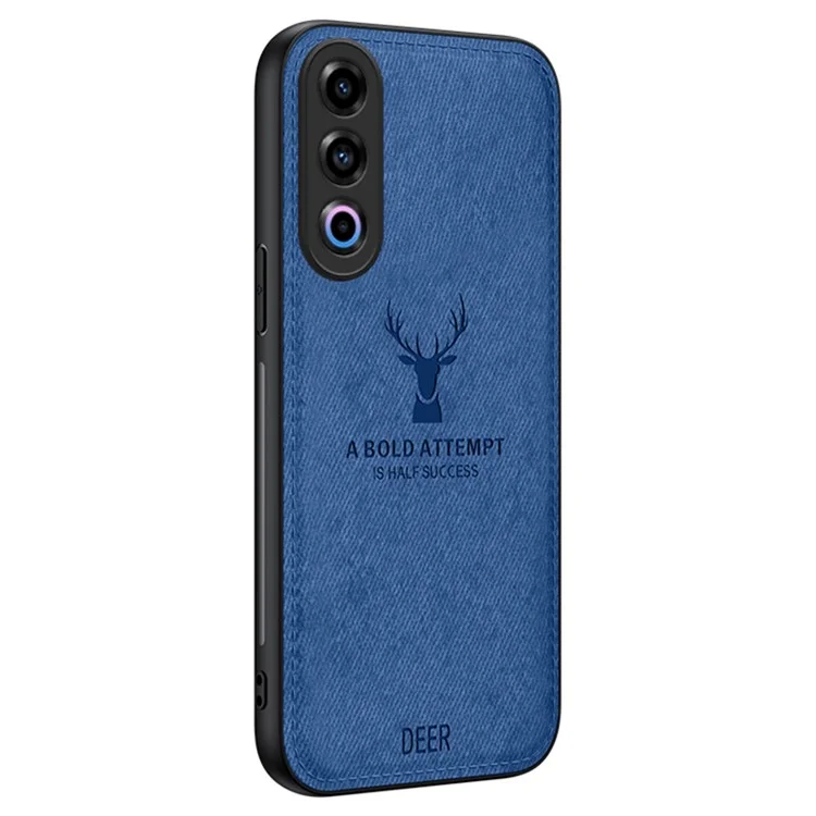 For Oppo K12 Shockproof Case Deer Pattern Leather+PC+TPU Protective Back Cover - Blue-Cellmalls