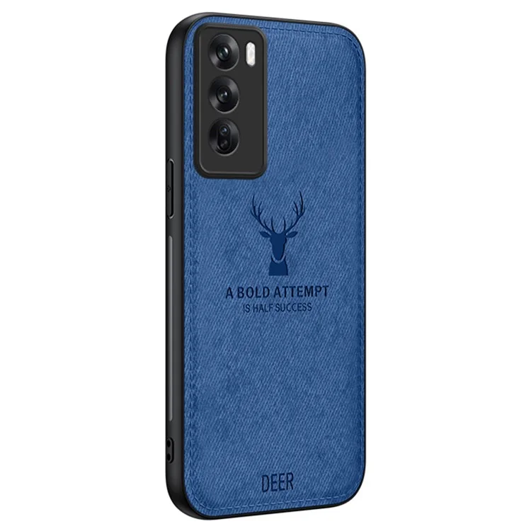 For Oppo Reno12 Pro 5G (China) Case Deer Pattern Leather+PC+TPU Protective Phone Cover - Black-Cellmalls