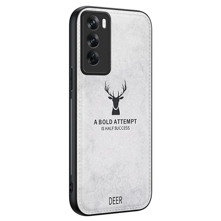 For Oppo Reno12 Pro 5G (China) Case Deer Pattern Leather+PC+TPU Protective Phone Cover - Black-Cellmalls