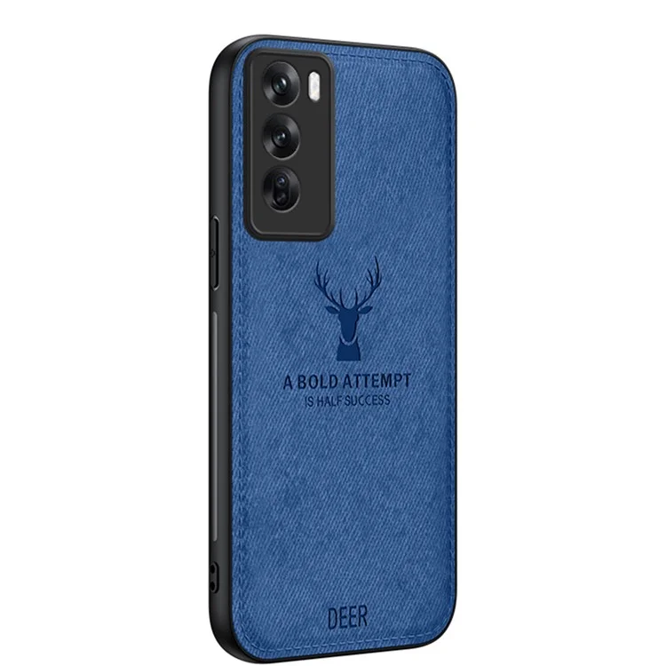 For Oppo Reno12 Pro 5G (Global) Case Deer Pattern Leather+PC+TPU Phone Cover - Black-Cellmalls
