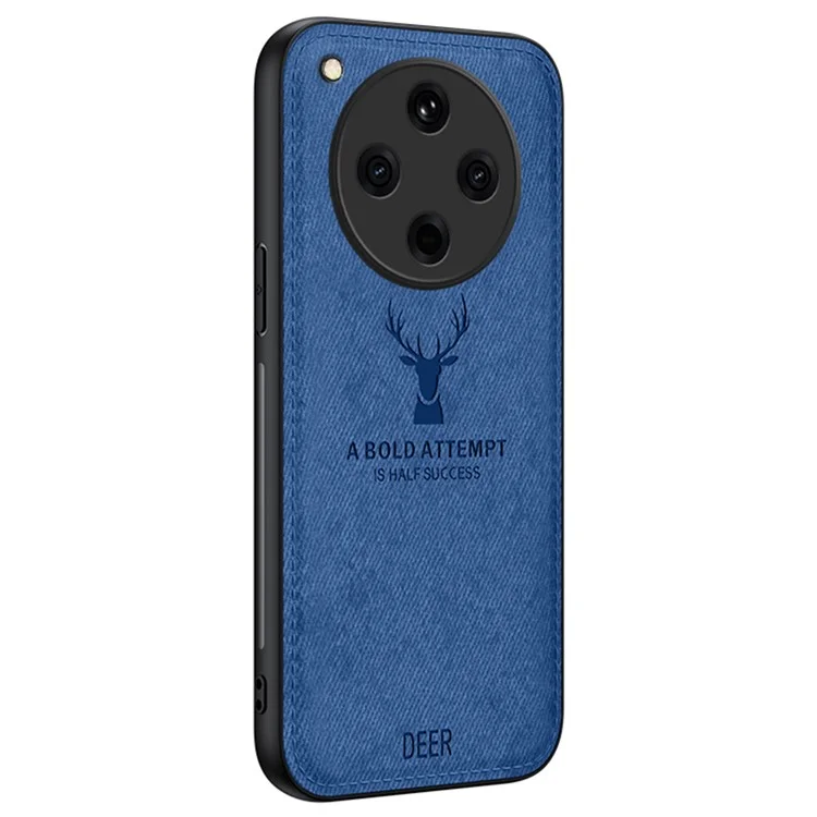 For Oppo Find X8 5G Case Deer Pattern Cloth Texture PU Leather Hybrid Phone Cover - Black-Cellmalls