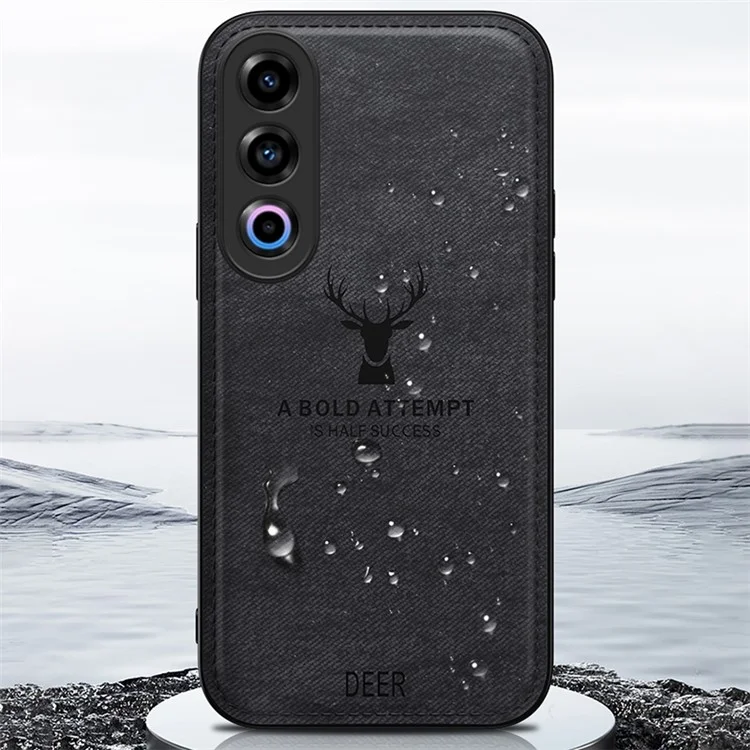 For Oppo K12 Shockproof Case Deer Pattern Leather+PC+TPU Protective Back Cover - Blue-Cellmalls