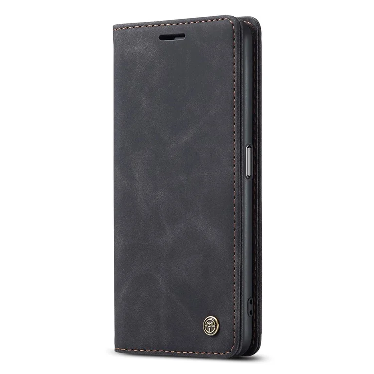 CASEME 013 Series Leather Case for Oppo A57 4G / A57s 4G / A57e 4G / A77 4G / A77s 4G / OnePlus Nord N20 SE 4G Wallet Stand Phone Cover - Black-Cellmalls