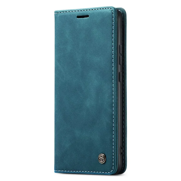CASEME 013 Series For Oppo A78 4G Case PU Leather Stand Magnetic Closure Phone Cover - Blue-Cellmalls