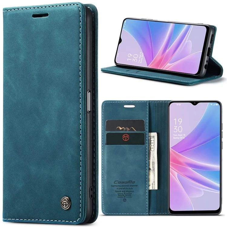 CASEME 013 Series For Oppo A78 5G Multifunction Wallet Phone Case PU Leather Stand Flip Cover - Black-Cellmalls