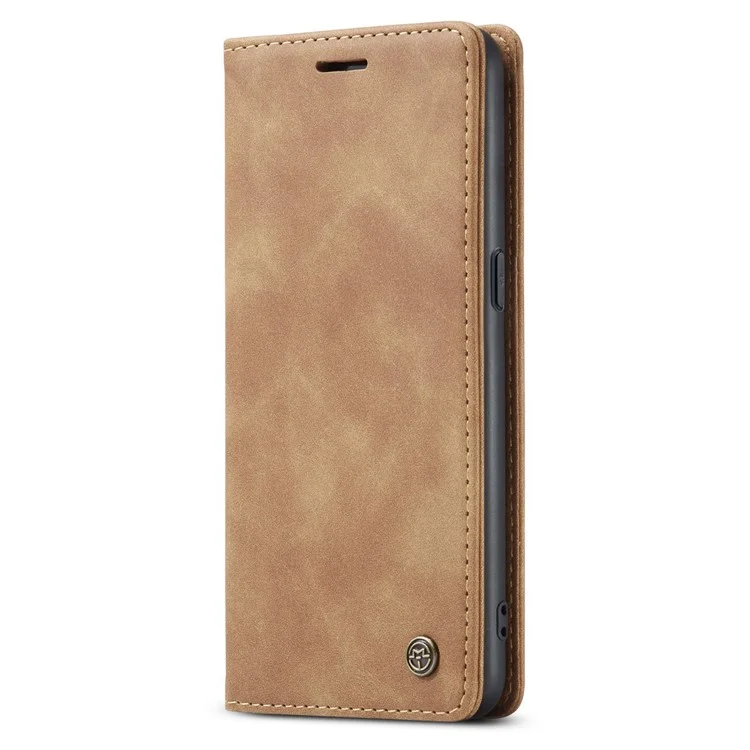 CASEME 013 Series For Oppo Find X6 Pro PU Leather Wallet Phone Case Shockproof Flip Stand Phone Shell - Brown-Cellmalls
