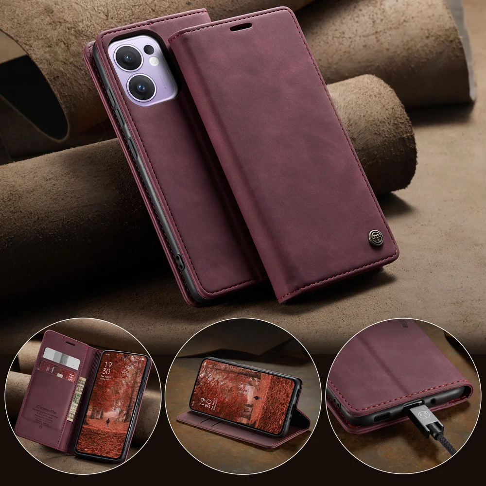 For Oppo Reno13 F 4G / Oppo Reno13 F 5G Wallet Case CASEME 013 Series PU Leather Phone Cover Stand - Brown-Cellmalls