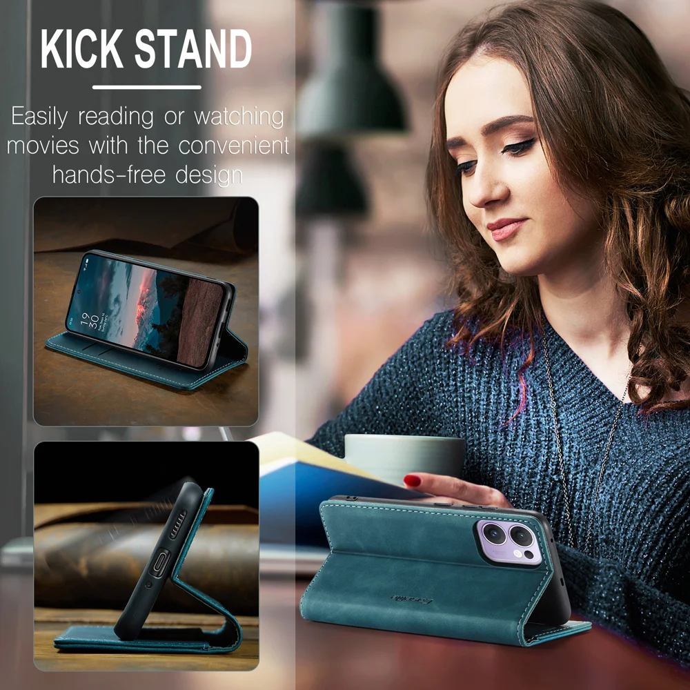 For Oppo Reno13 F 4G / Oppo Reno13 F 5G Wallet Case CASEME 013 Series PU Leather Phone Cover Stand - Brown-Cellmalls