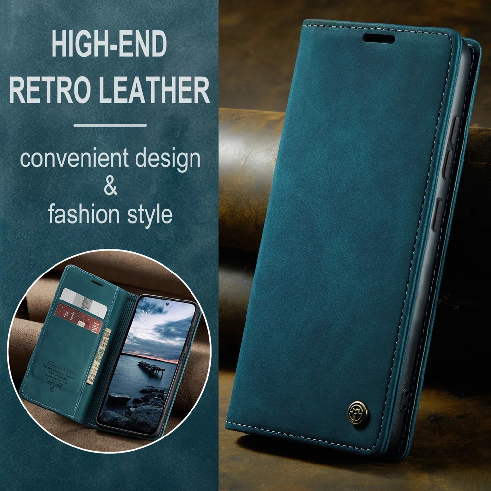 For Oppo Reno13 Pro 5G Wallet Case CASEME 013 Series PU Leather Phone Cover Stand - Brown-Cellmalls