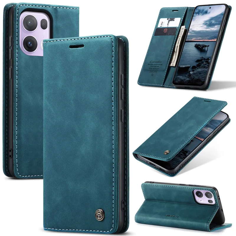 For Oppo Reno13 Pro 5G Wallet Case CASEME 013 Series PU Leather Phone Cover Stand - Brown-Cellmalls