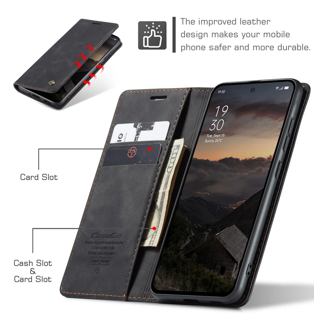 For Oppo Reno13 F 4G / Oppo Reno13 F 5G Wallet Case CASEME 013 Series PU Leather Phone Cover Stand - Brown-Cellmalls