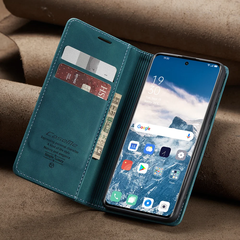 For Oppo A1 Pro 5G / Oppo Reno8 T 5G Case CASEME 013 Series Card Holder Stand Leather Phone Cover - Coffee-Cellmalls