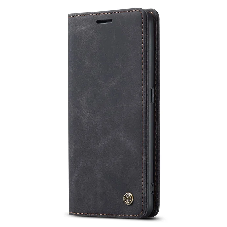 CASEME 013 Series For Oppo Reno8 T 4G Anti-Scratch Phone Cover Wallet PU Leather Coated TPU Shell Stand Flip Case - Black-Cellmalls