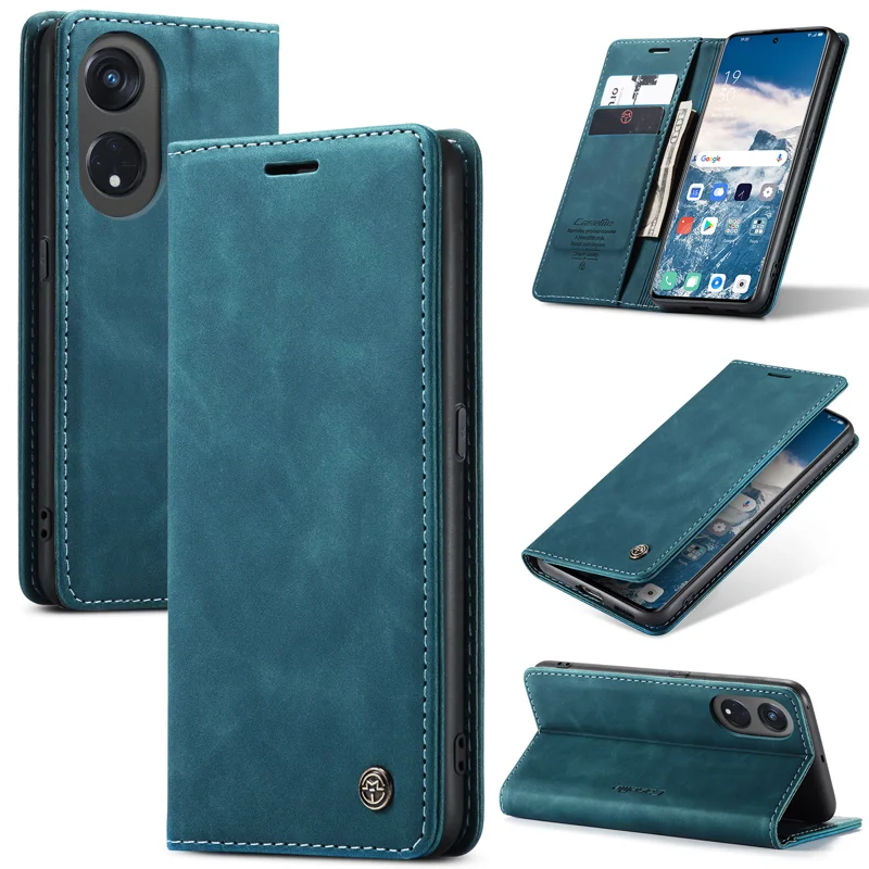 For Oppo A1 Pro 5G / Oppo Reno8 T 5G Case CASEME 013 Series Card Holder Stand Leather Phone Cover - Coffee-Cellmalls