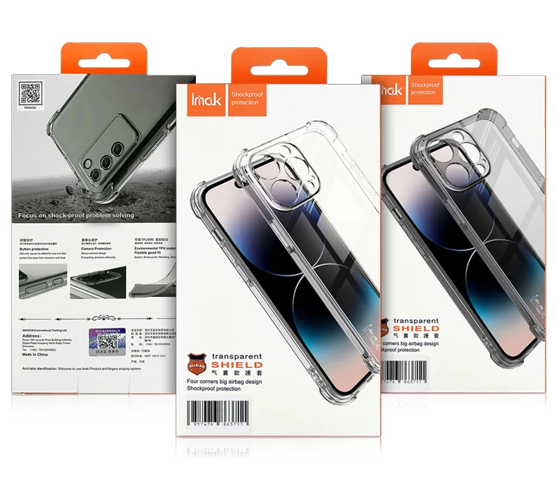 IMAK For Oppo Reno10 Pro 5G (Global) / Reno10 5G (Global) Clear Mobile Phone Case TPU Cover Four Corner Airbag Cushion Smartphone Shell - Transparent-Cellmalls