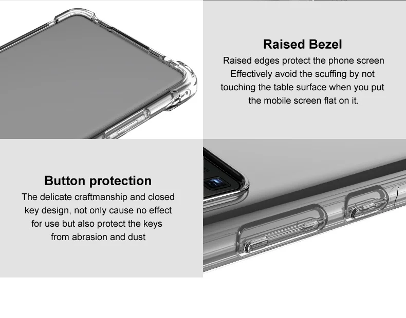 IMAK For Oppo K10 5G / A77 5G / A57 (2022) 5G Soft TPU Clear Phone Case Four Shockproof Corner Bumper Protective Cover - Transparent Black-Cellmalls