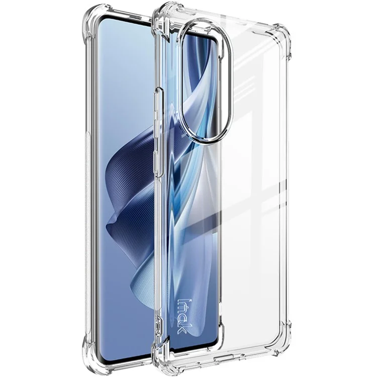 IMAK For Oppo Reno10 Pro 5G (Global) / Reno10 5G (Global) Clear Mobile Phone Case TPU Cover Four Corner Airbag Cushion Smartphone Shell - Transparent-Cellmalls