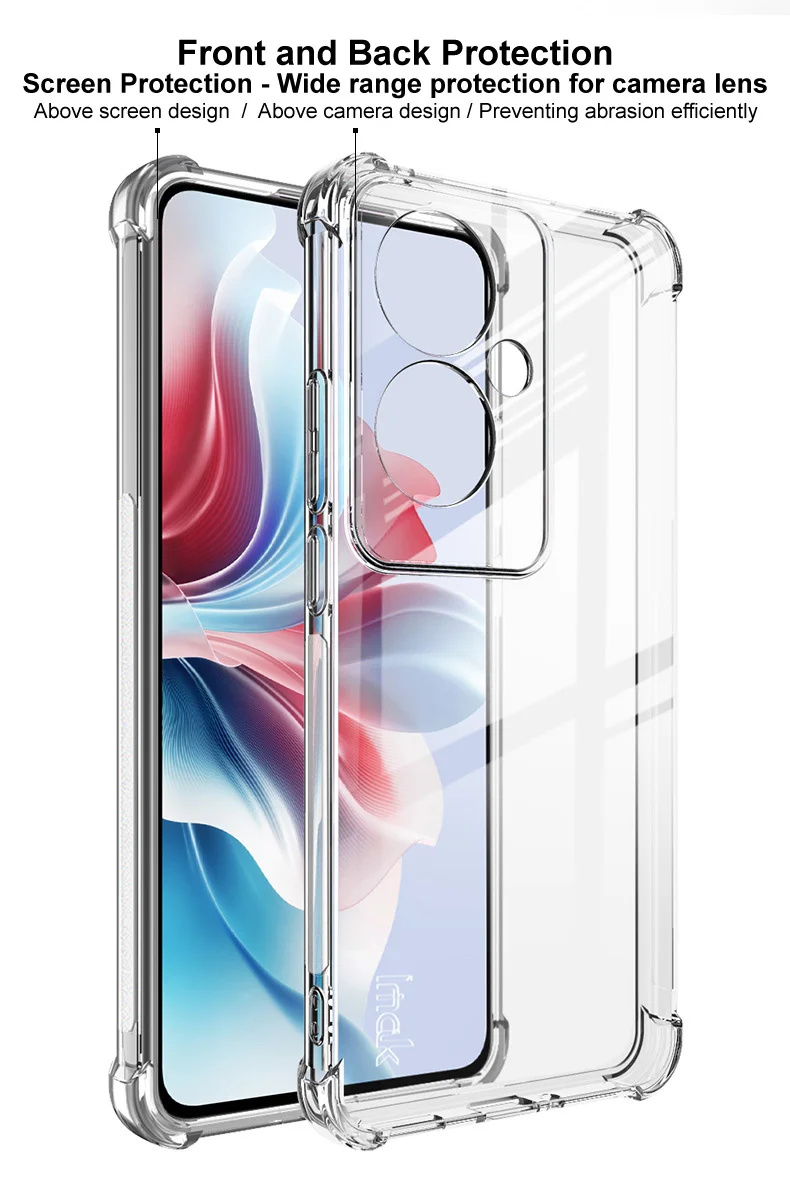 IMAK For Oppo Reno11 F 5G Case Airbag Corner Clear TPU Protective Phone Cover-Cellmalls