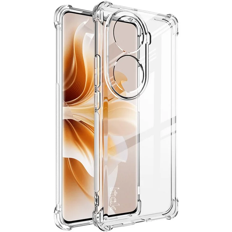 IMAK For Oppo Reno11 (China) 5G / Reno11 Pro 5G Case HD Clear TPU Protective Back Cover - Transparent Black-Cellmalls
