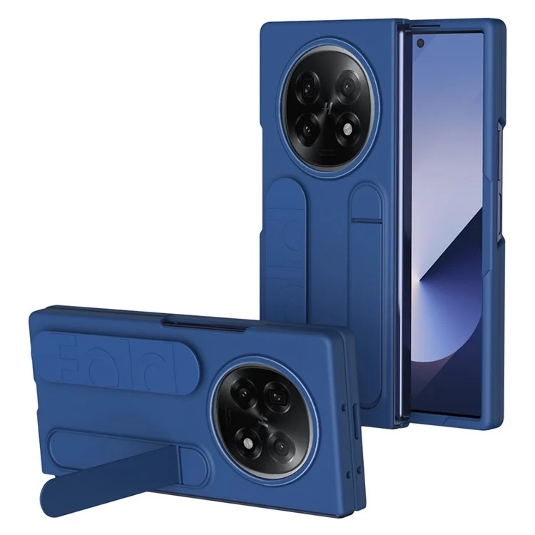 For Oppo Find N5 5G Phone Case Kickstand Wristband PC Silicone Mobile Cover - Titanium Grey-Cellmalls