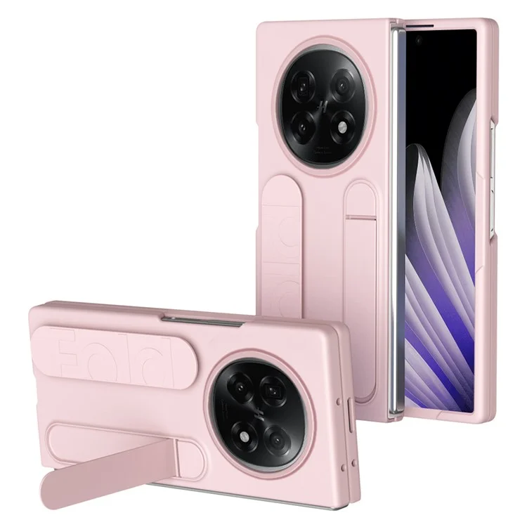 For Oppo Find N5 5G Phone Case Kickstand Wristband PC Silicone Mobile Cover - Titanium Grey-Cellmalls