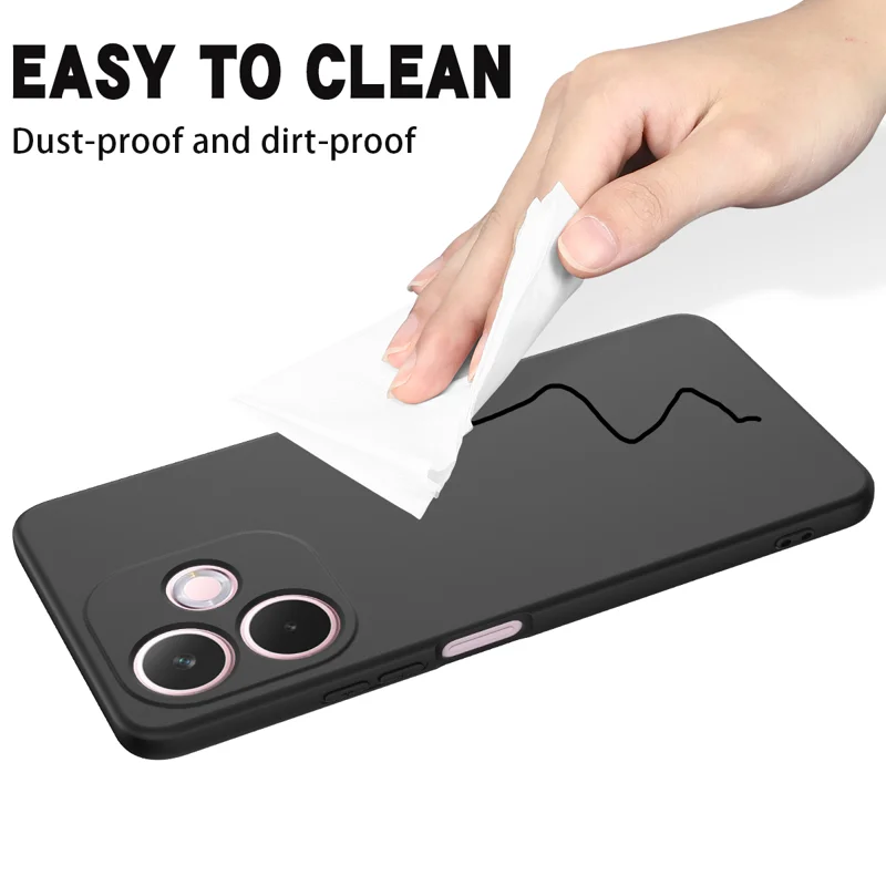 For Oppo A5 Pro 4G (Global) Liquid Silicone Case Phone Back Cover with Hand Strap - Black-Cellmalls