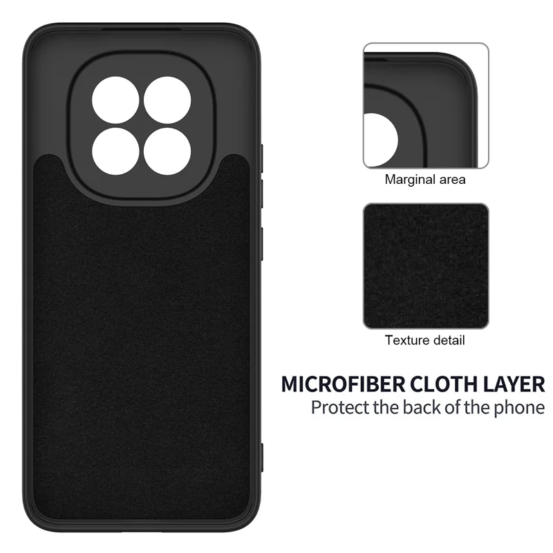 For Oppo A5 5G / Oppo F29 5G Liquid Silicone Case Phone Back Cover with Hand Strap - Black-Cellmalls