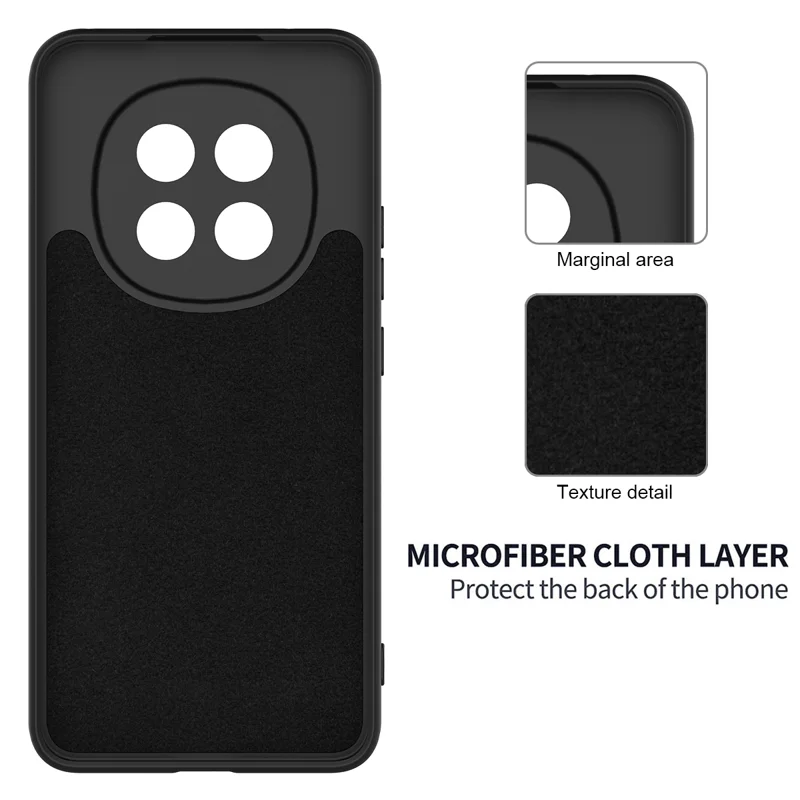 For Oppo F29 Pro 5G Liquid Silicone Case Phone Back Cover with Hand Strap - Black-Cellmalls