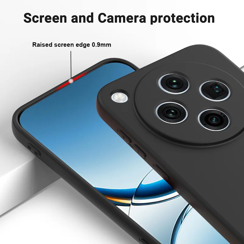 For Oppo Find X8 Pro 5G Case Liquid Silicone Phone Back Cover with Hand Strap - Black-Cellmalls