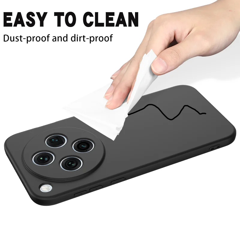 For Oppo Find X8 Pro 5G Case Liquid Silicone Phone Back Cover with Hand Strap - Black-Cellmalls