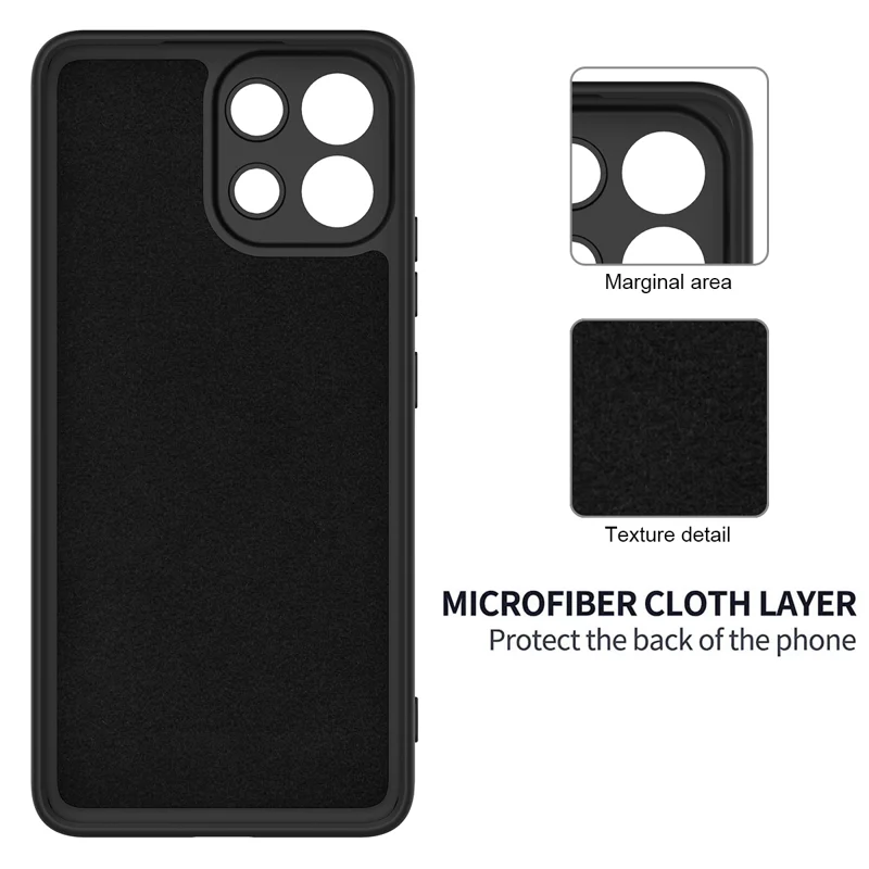 For Oppo K13 5G Liquid Silicone Case Phone Back Cover with Hand Strap - Black-Cellmalls