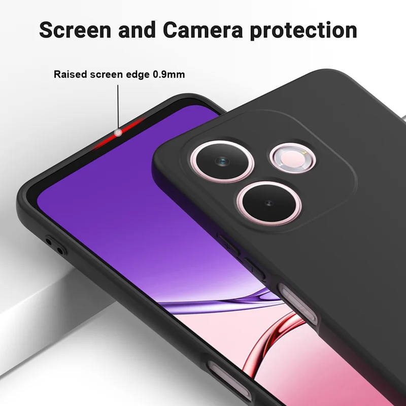 For Oppo A5 Pro 4G (Global) Liquid Silicone Case Phone Back Cover with Hand Strap - Black-Cellmalls