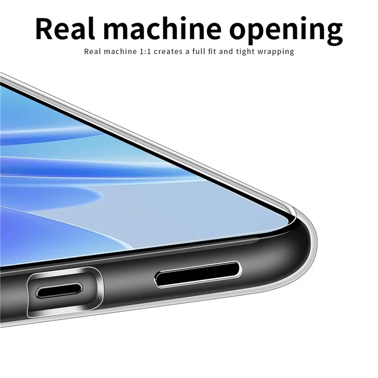 MOFI For Oppo A17 4G Transparent Flexible TPU Case Anti-scratch Protective Cell Phone Cover-Cellmalls